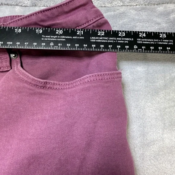 Ava & Viv Pants Womens 24W Purple Stretch Casual Comfort Straight Leg Denim - Picture 3 of 6